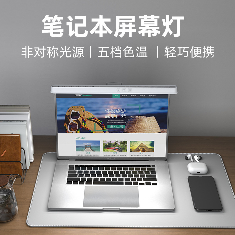 Cross-Border New Product Colorful Rgb Atmosphere Display Work Eye Protection Led Desk Lamp Display Computer Lamp Screen Hanging Lamp