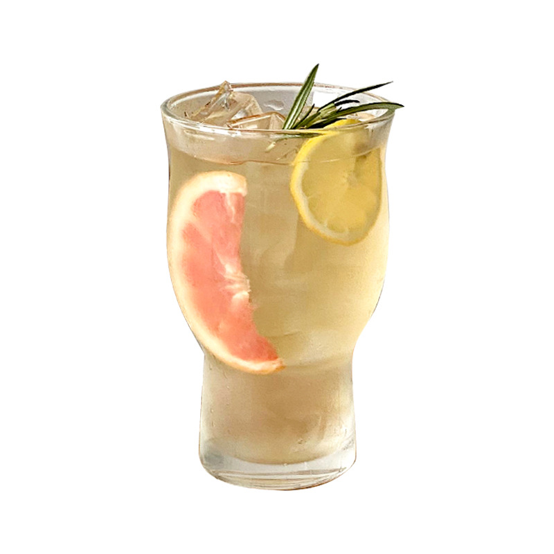 Ins Style Popular Restaurant Wide Mouth Fruit Tea Cup Extra Large Capacity Glass Milk Tea Drink Juice Cup Cold Drink Cup