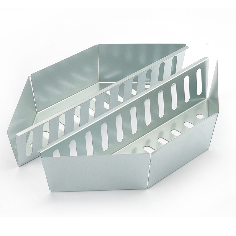 Charcoal Basket Outdoor BBQ Barbecue Charcoal Basket Galvanized Sheet Sawdust Smoked Basket Fruit Charcoal Baking Basket