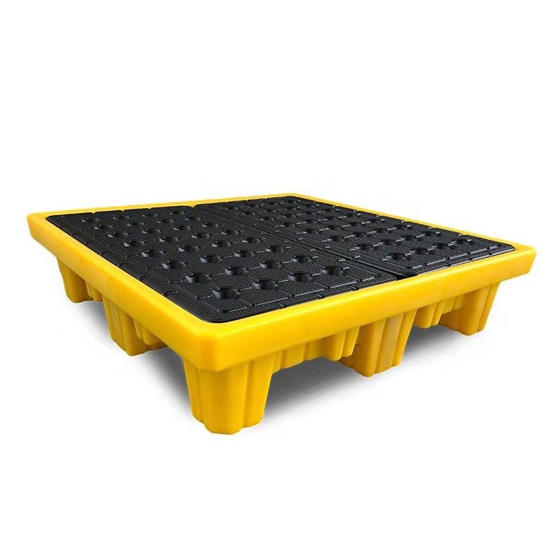 Hazardous Waste Anti-Leakage Plastic Pallet Four-Barrel Anti-Leakage Platform Chemical Secondary Container Oil Barrel Leakage Pallet