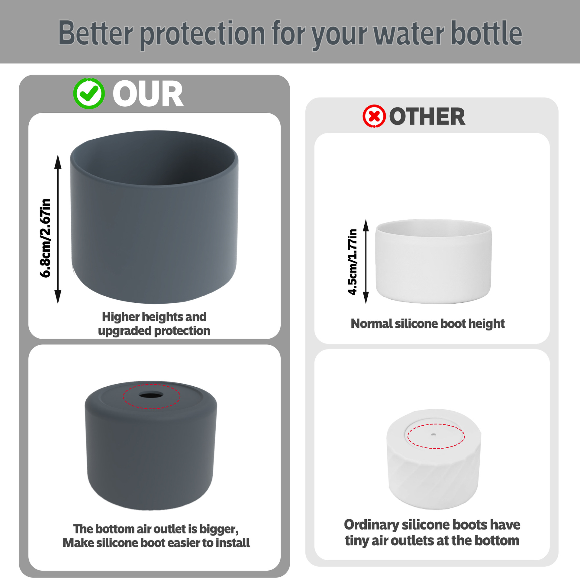 Amazon New Owala Silicone Water Bottle Boot Silicone Water Cup Protective Cover Wholesale