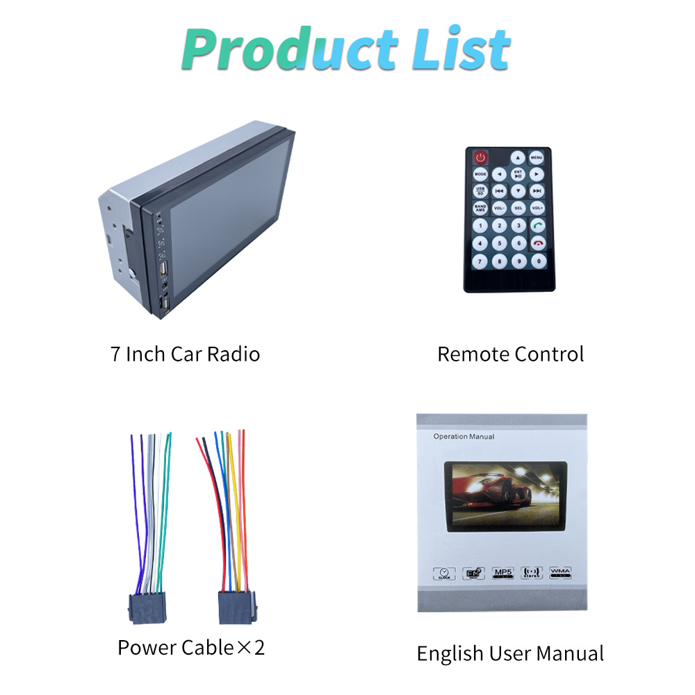 7-inch car multimedia CarPlay Central Control Universal Radio double spindle 2din Bluetooth car MP5 player