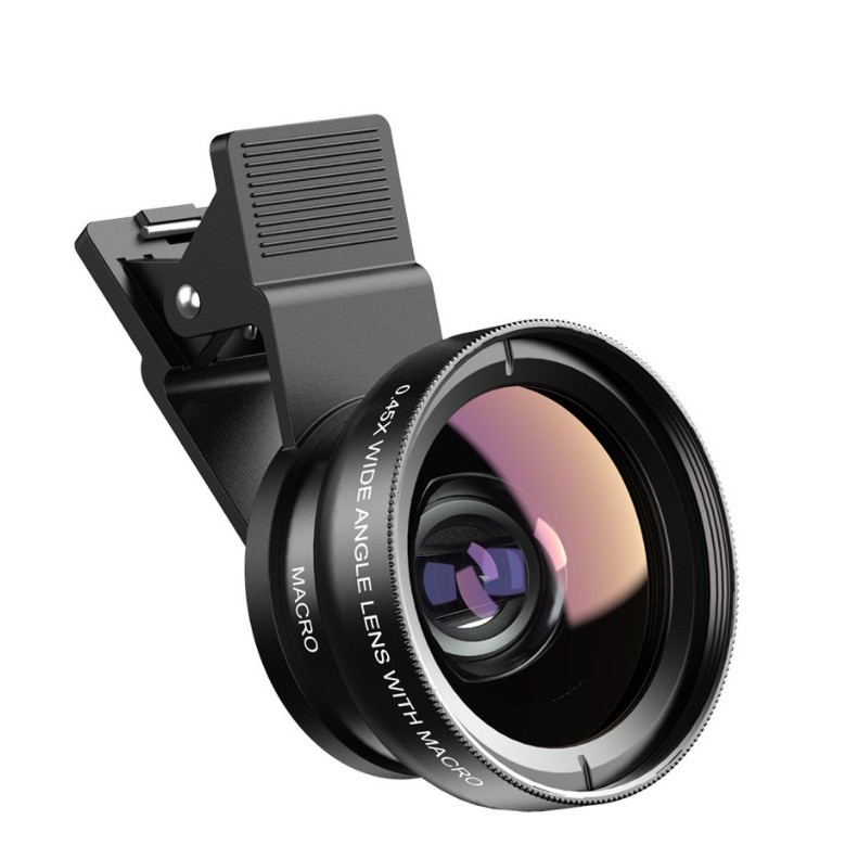 0.45X Wide Angle Lens 15X Macro Mobile Phone External Camera HD Undeformed Factory Wholesale Mobile Phone Lens