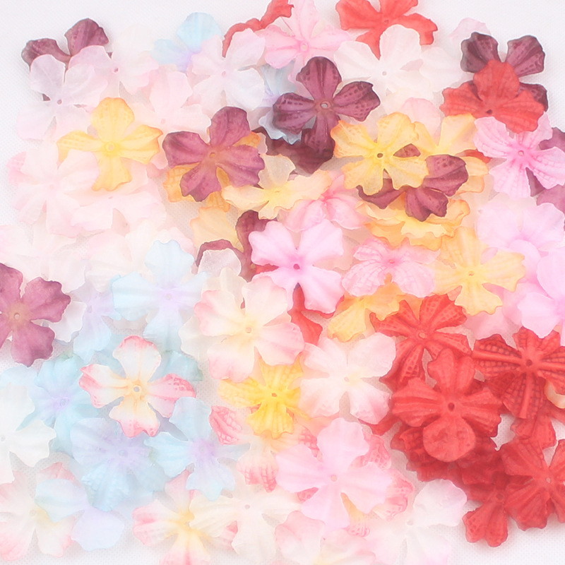 Ins Forest Embossed Artificial Flower Petals Headdress Clothing Shoes and Hats Accessories Fabric Flower Wall Burnt Edge Hydrangea Pieces