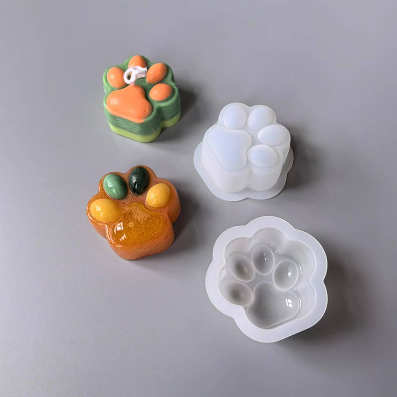 DIY pinch music silicone mold food play handmade cheese fritters cat cat claw gum aromatherapy mold baking mold