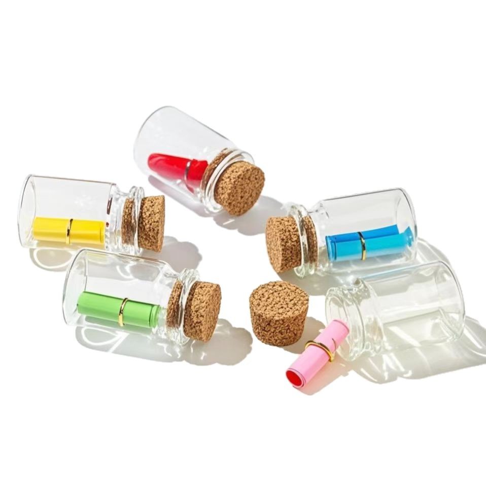 diy mini wishing bottle lucky drift bottle with paper strip star origami wishing star bottle glass vial with cork