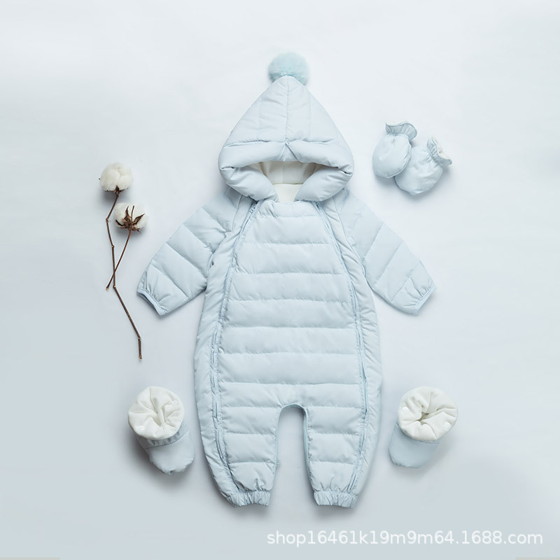 Детский утепленный комбинезон для мальчиков и девочек, зимняя одежда для детей, утолщенные одежда для активного отдыха, зимние 0-1-2 месяца