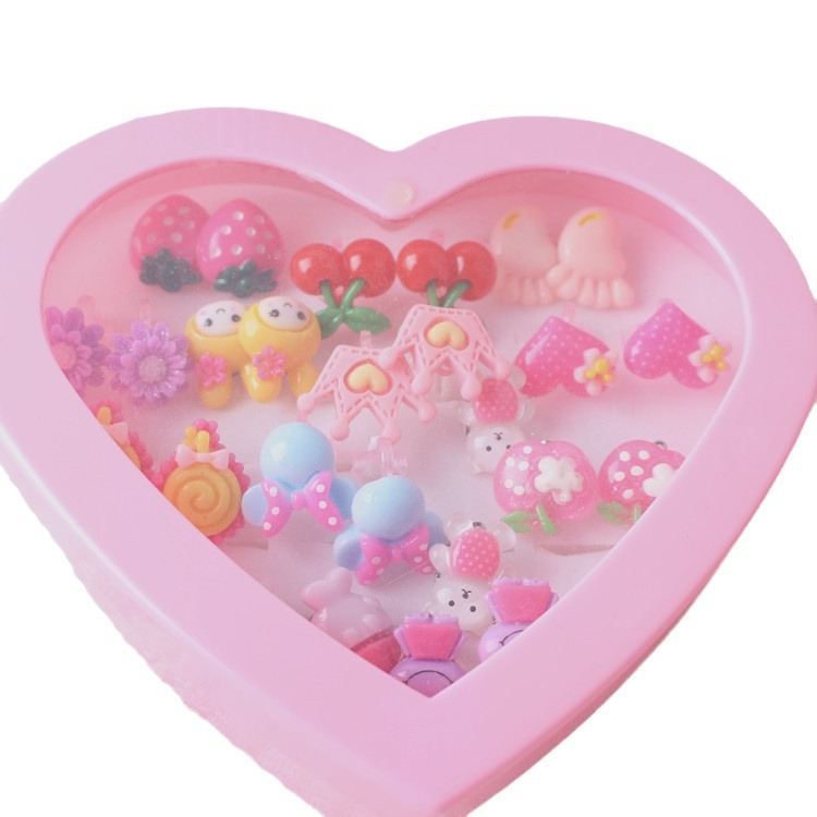 Children's Earrings Ear Accessories Cartoon Cute Princess Ear Clips Ear Studs Baby Earrings