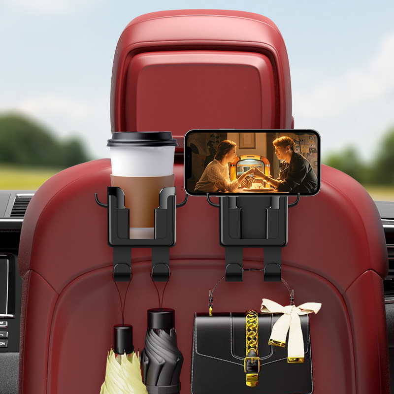 New car multi-functional water cup holder hook explosion car back pillow hook storage mobile phone navigation bracket