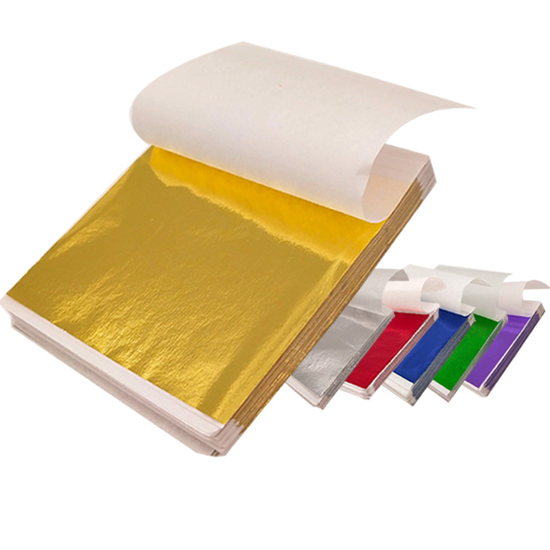 Factory direct high quality 9*9 gold foil paper Buddha statue hotel decoration crafts drop glue foil paper cross-border supply