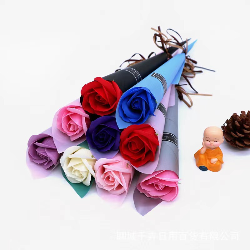 Single Soap Rose Bouquet Mother's Day Soap Gift Company Event Corporate Gift Manufacturer Wholesale Handmade Soap