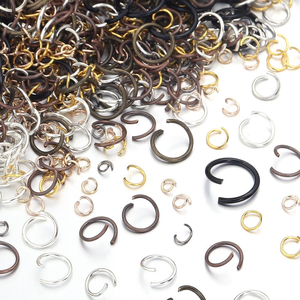 DIY Jewelry Materials Open Ring Single Ring Flat Iron Ring Bracelet Necklace Connecting Ring Earrings Necklace Accessories Wholesale