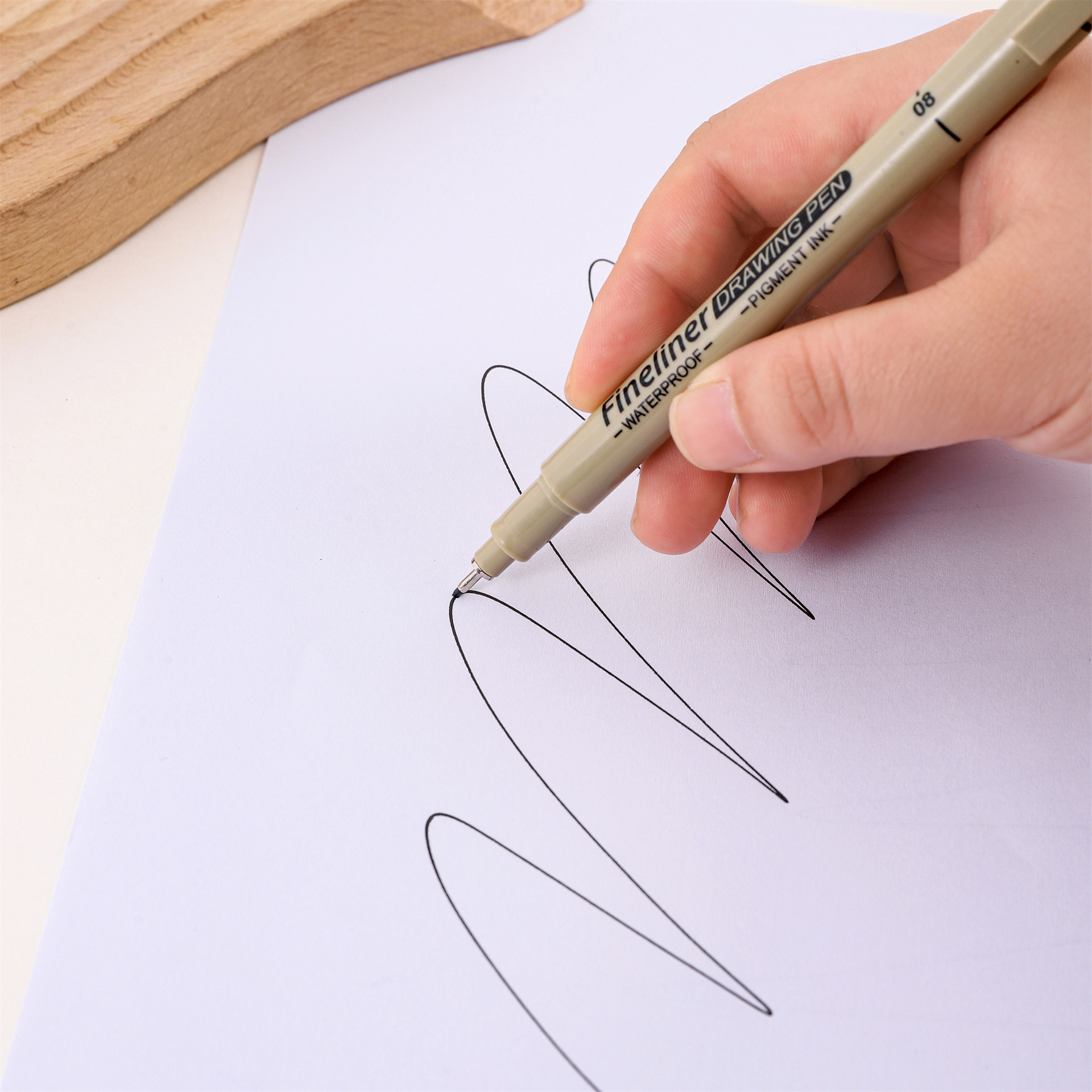 Multi-specification needle pen hand-drawn cartoon drawing pen stroke design pen art water-resistant quick-drying black Gouline pen