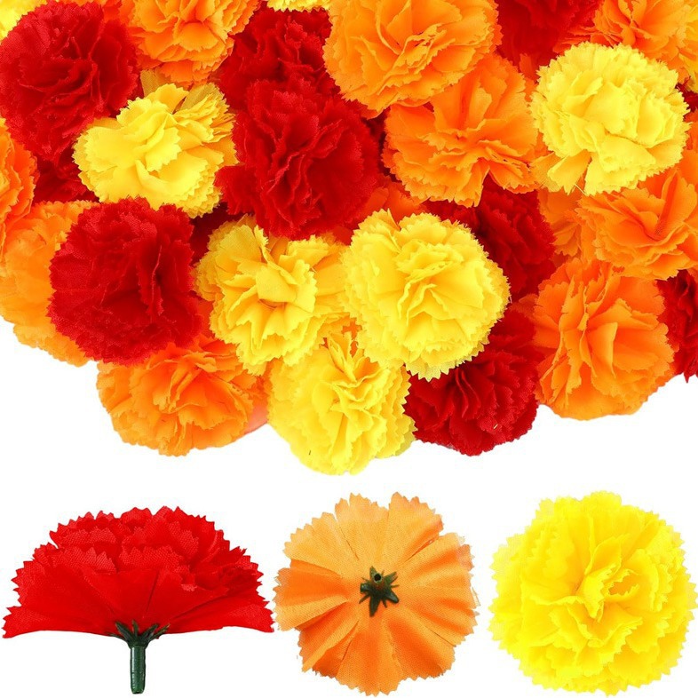 6cm Carnation DIY Garland Wedding Longevity Chrysanthemum Halloween Decoration Day of the Dead Garland Accessories Cross-Border Hot Style