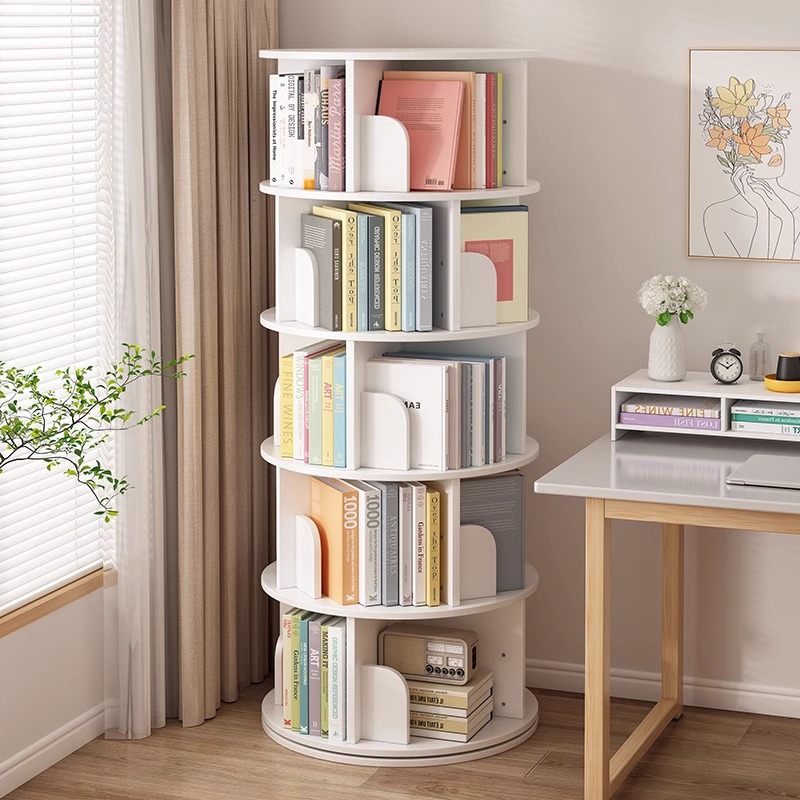 Rotating Bookshelf Floor Storage Rack Children's Simple Picture Book Rack Home Bedroom Simple Modern Internet Celebrity Bookcase