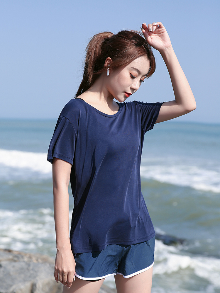 Plus Size Yoga Wear T-Shirt Women's Summer Quick-Drying Loose Slimming Clothes Fat mm Gym 100kg Running Short-Sleeved Tops