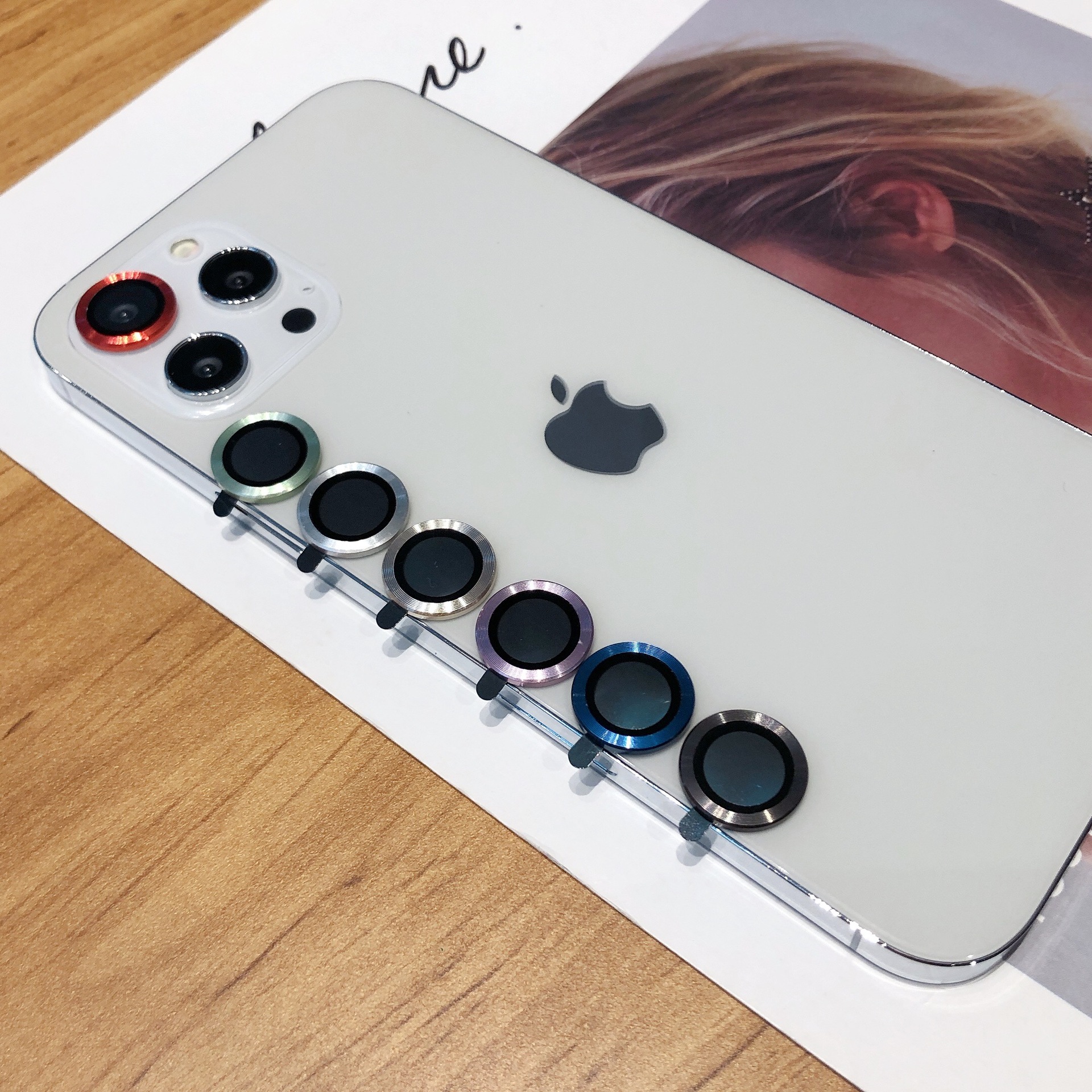 Suitable for Iphone14 Eagle Eye Lens Film Cd Pattern Colorful Lens Film Apple 13Pro Lens Metal Protective Film