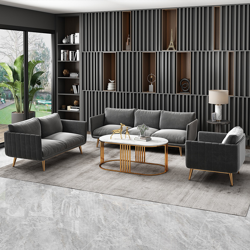 Modern simple office sofa coffee table combination suit business reception room beauty salon lounge area sofa