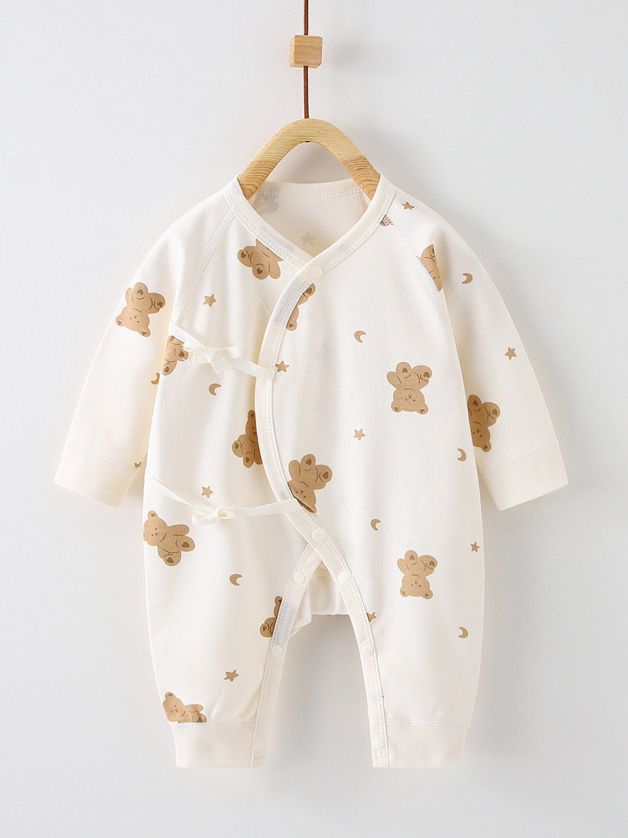 Baby Jumpsuit Pure Cotton Type a Newborn Baby Clothes 0-3 Months Male and Female Baby Monk Clothes Anyang Baby Clothes