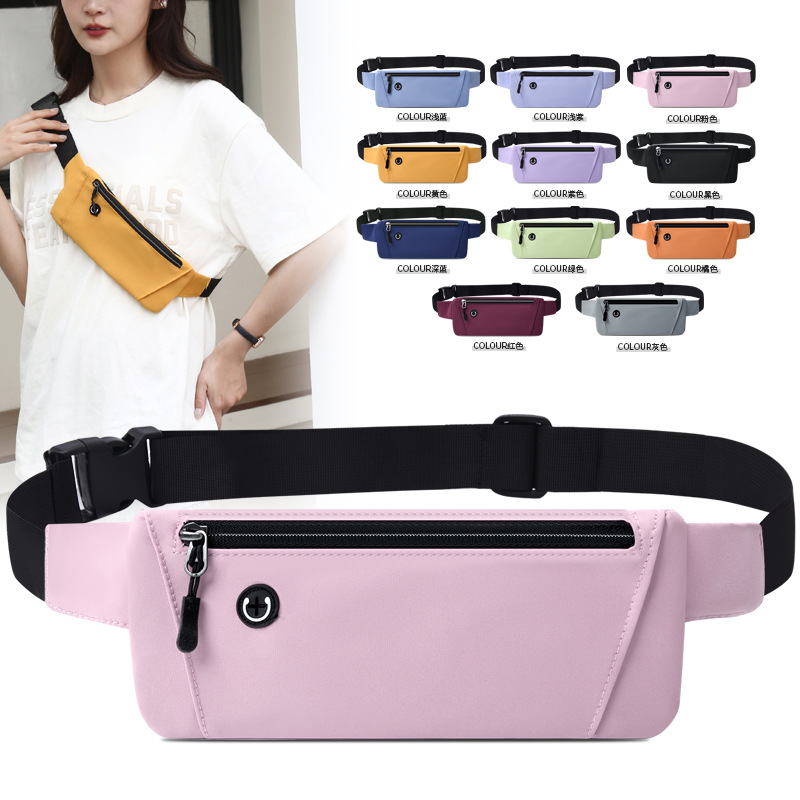 New sports waist bag close-fitting running mobile phone waist bag multi-functional men's and women's marathon fitness equipment waist bag