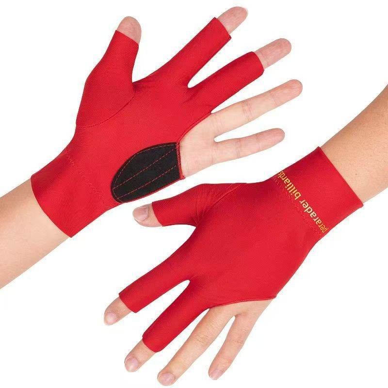 Billiards Three-Finger Glove Snooker Table Tennis Anti-Slip Sticker Single Left Hand Unisex High Elasticity Cross-Border Exclusive Supply