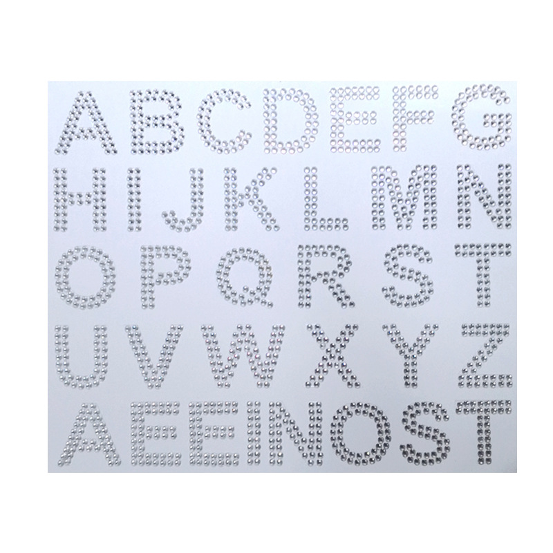 New large letter Diamond stickers 4cm Diamond English stickers text stickers digital rhinestone stickers