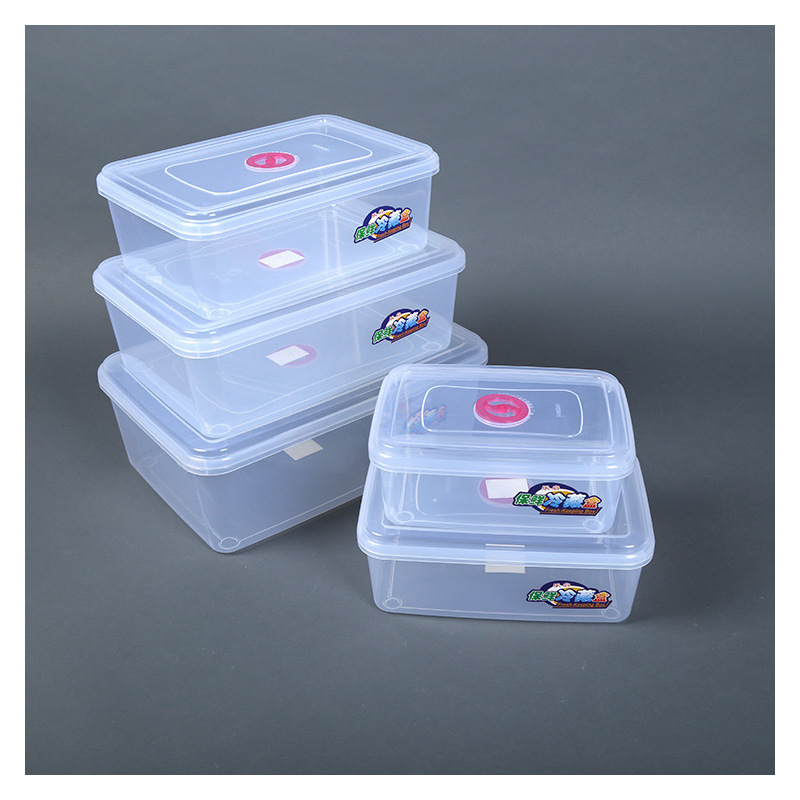 Processing and Customization of Transparent Plastic Crisper Commercial Household Kitchen Refrigerator Refrigerated Storage Storage Box with Lid Wholesale
