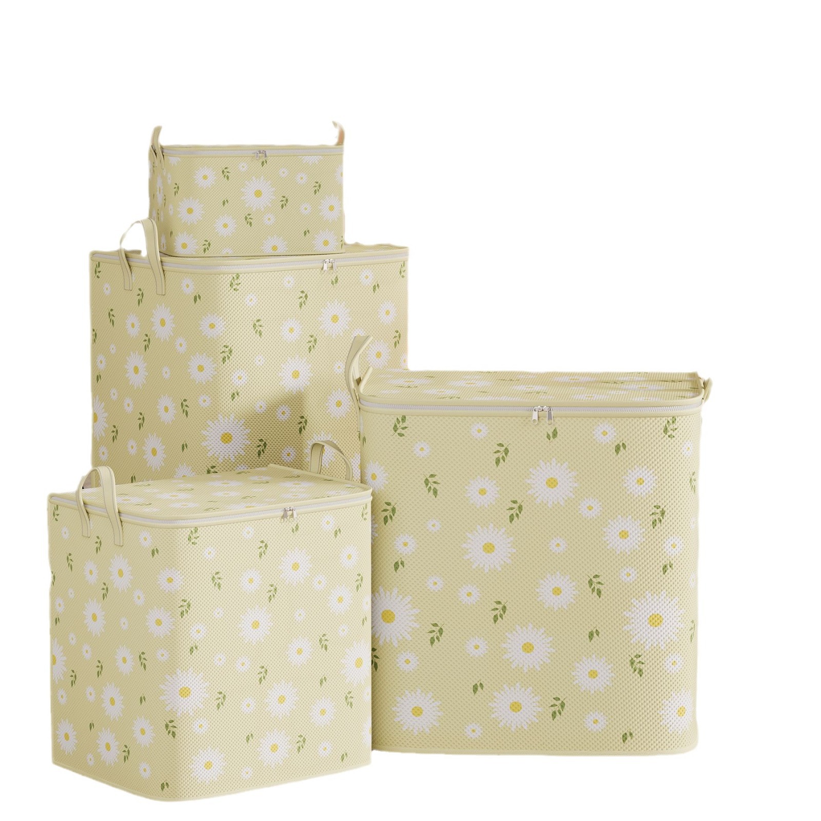 Little Daisy Quilt Storage Box Moisture-Proof and Dust-Proof Storage Locker Seasonal Clothing Storage Organizer Storage Cabinet