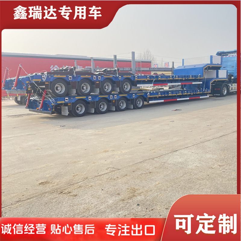 Низкорамный полуприцеп, расширенный низкорамный полуприцеп для транспортировки инженерной техники