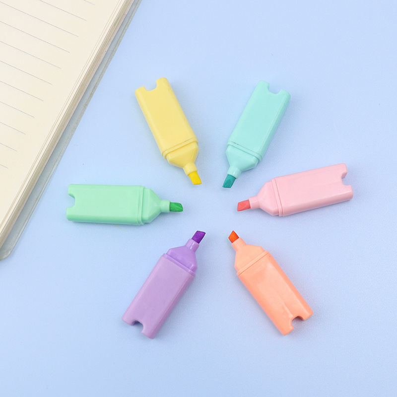 New Primary School Students' Colorful Highlighter Set, Fluorescent Highlighter Pens for Highlighting Key Points, Drawing and Coloring, Customizable