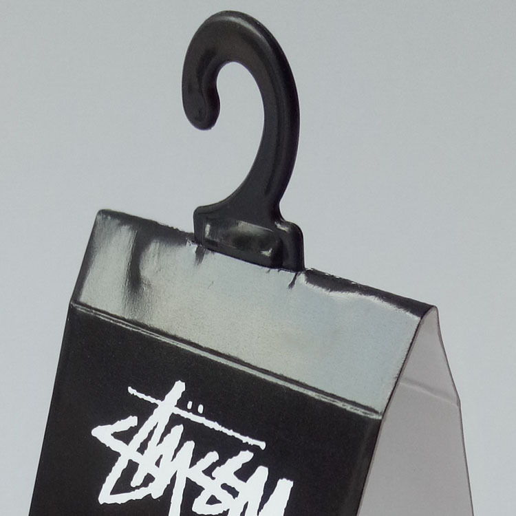 In-Stock Black Socks with Card, Sourced from the Factory, Simple Style Packaging Paper Card Printing, Coated Paper, Folded Card Header