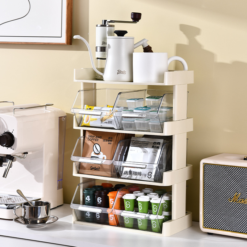 Коробка для хранения чайных пакетиков, капсульного кофе, органайзер для японских чашек на барной стойке