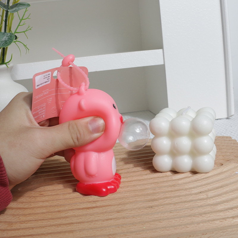 Ruby Bubble Pinch Keychain Little Beaver Squeeze Decompression Toy School Bag Pendant Doll Pendant