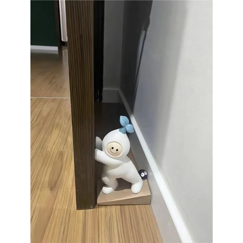 Mr. Bu Anti-Collision Door Stop Creative Cartoon Door Stopper Top Door Stopper Anti-Collision Punch-Free Book Desk Ornaments Door Push