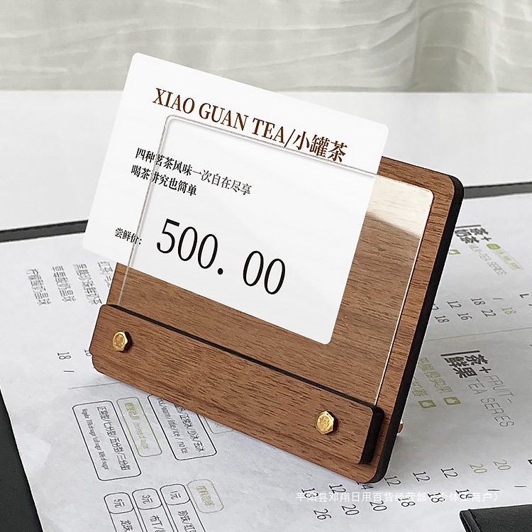Wooden Price Display Card Label Table Card Holder Table Sign Table Card Advertising Table Card Price Price Tag Desktop Display