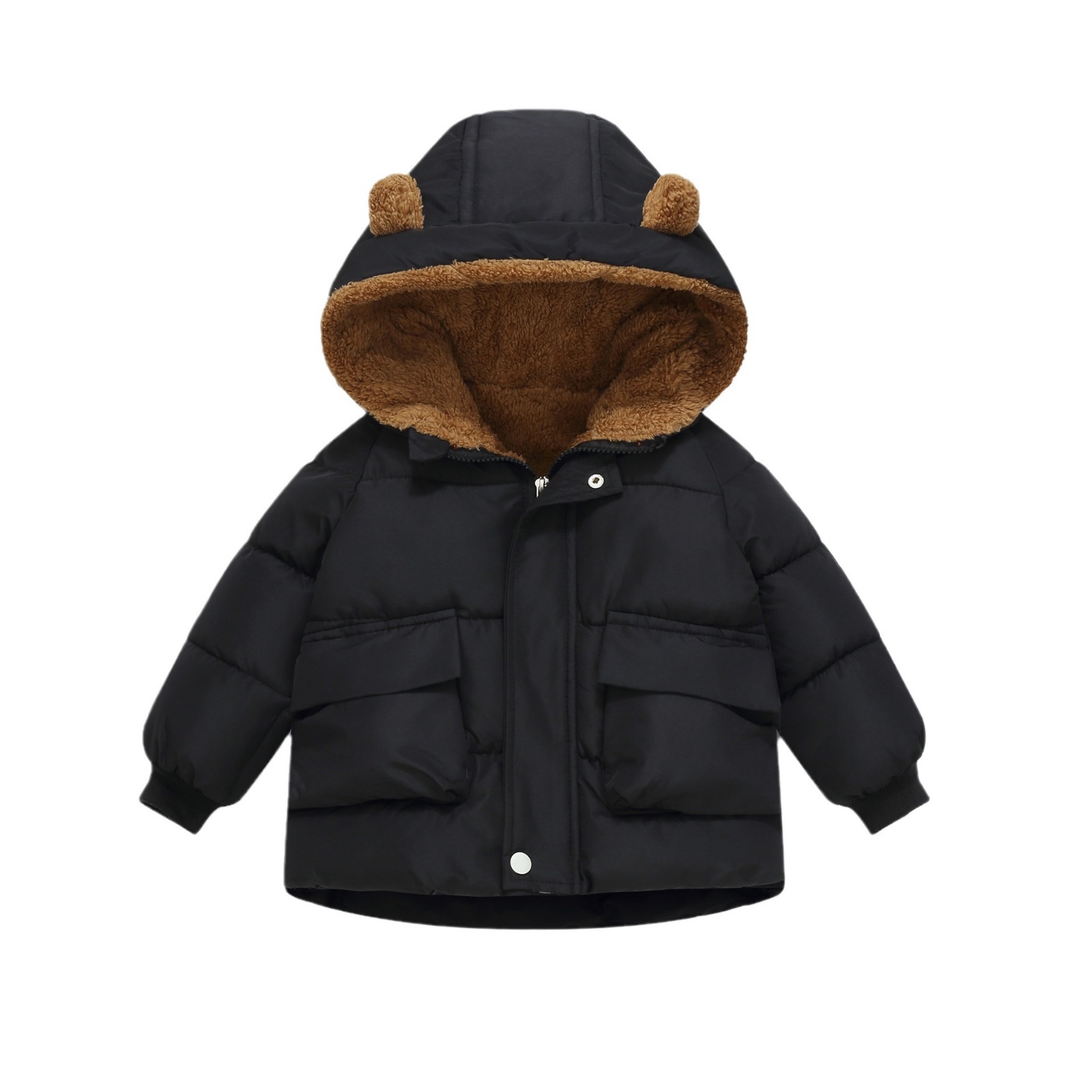Amazon Kidsren's Cotton Outwears for Boys and Girls, Small and Medium-Sized Kidsren's Baby Cotton Outwears, Kidsren's down Jackets, Velvet and Thickeneded Short Style