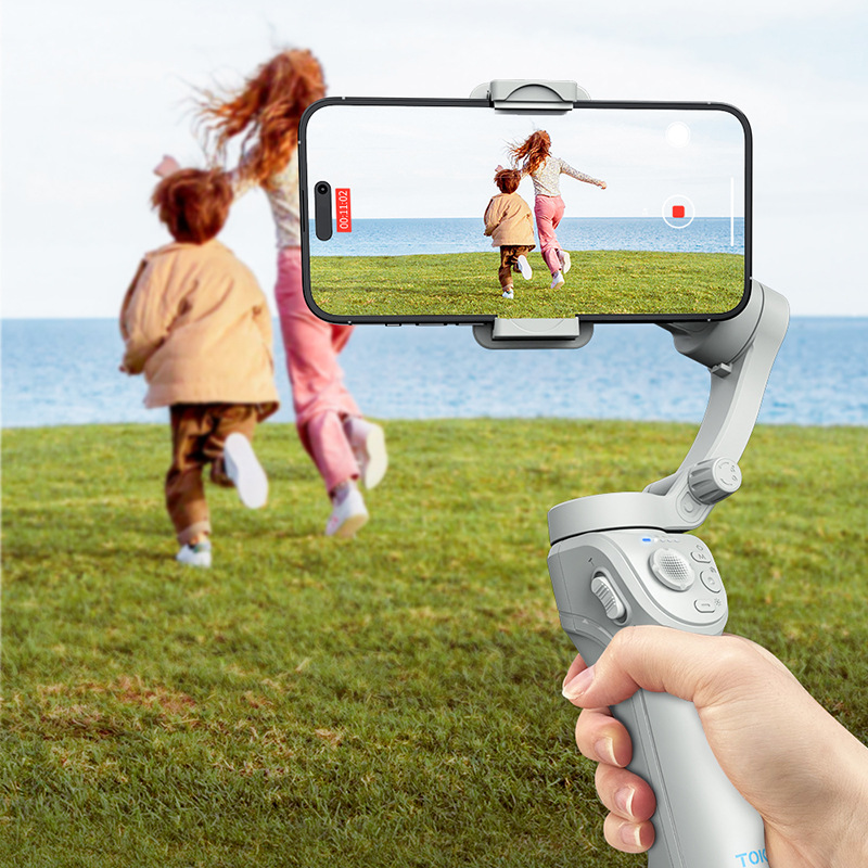 New mobile phone three-axis stabilizer face tracking anti-shake selfie stick handheld pan-tilt follow-up artifact smart bracket