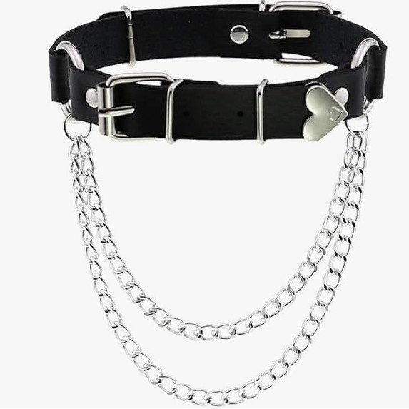 European and American Cross-Border Choker Irregular Kiko Choker Neck Chain Douyin Internet Celebrity Heart Punk Jewelry Clavicle Chain