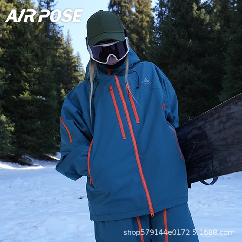 airpose Ski Suit Women's Snowboard 3L Professional 2024 New Winter Cotton Warm Waterproof Ski Top