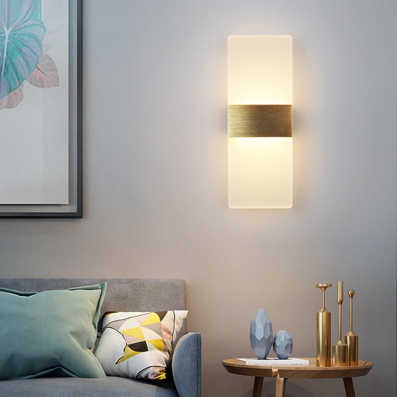 Acrylic Wall Lamp Led Simple Bedroom Bedside Lamp Living Room Hotel Corridor Aisle Led Engineering Lighting Fixtures