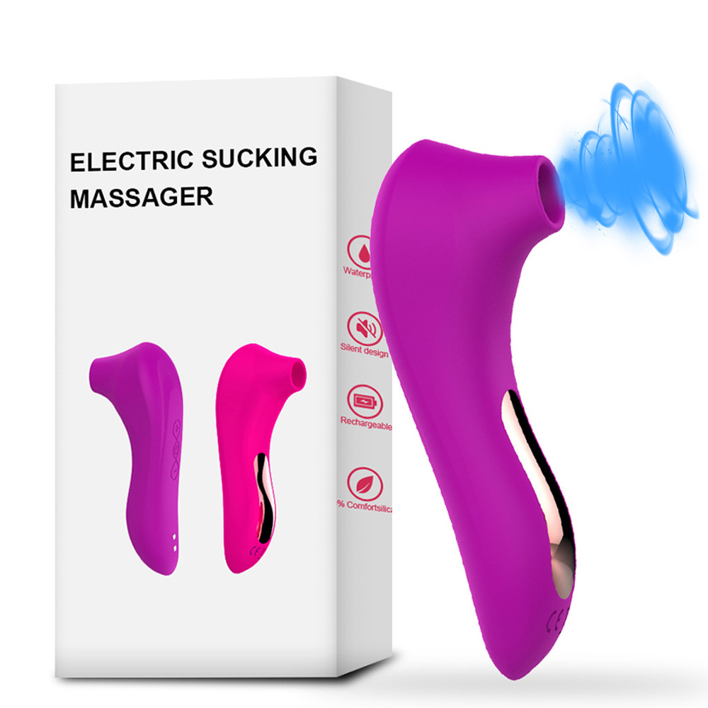 Foreign Trade Russian Sucking Device Teasing Massage Stick Charging Vibrating Female Silicone Masturbation Device Sexy Adult Products