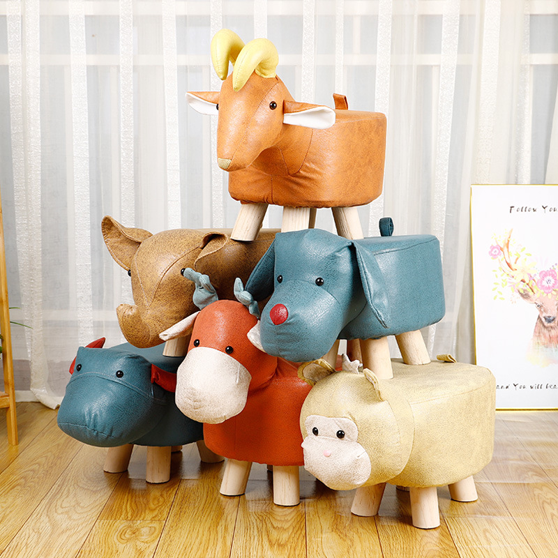 Manufacturer Wholesale Animal Stools, Gift Stools, Shoe-Changing Stools, Elephant Stools, Cartoon Stools, Tech Fabric, Customizable Logo