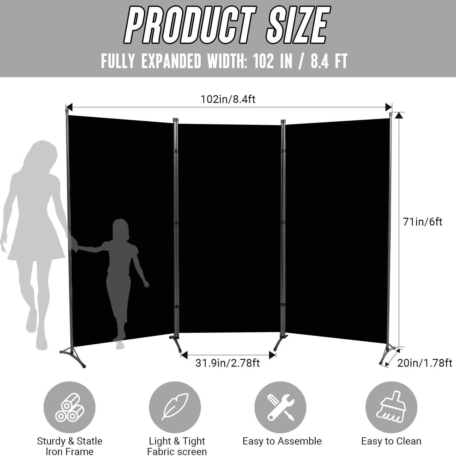 Office Sliding Movable Screen Foldable Mobile Partition Wall Hotel Partition Screen Folding Screen