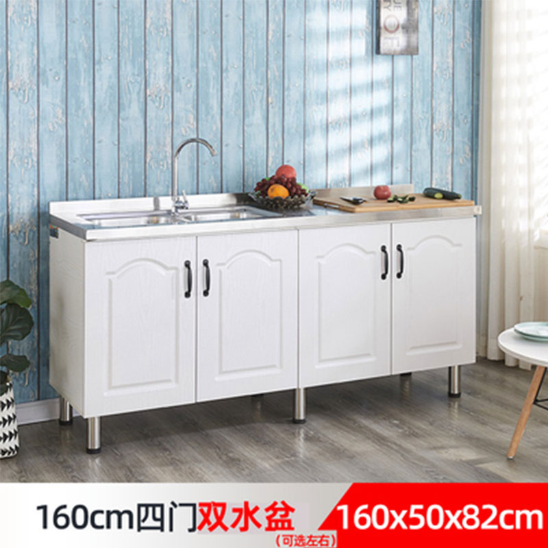 # N5 Simple Stainless Steel Cabinet Kitchen Cabinet Stove Cabinet Integrated Rental Kitchen Cabinet Home Storage Cabinet