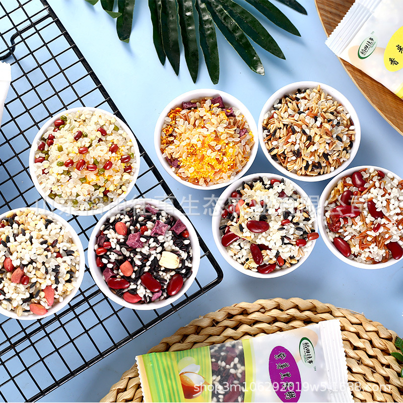 Seven-day coarse cereal porridge 100g * 7 bags of new rice, five cereals, coarse grains, eight treasures porridge, breakfast porridge, meal, seven-day porridge wholesale