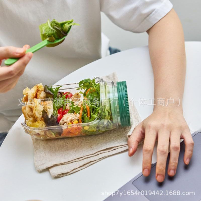 Salad Podvertical Layering Salad Pod Built-In Ready-Made Salad Storage Jar Container