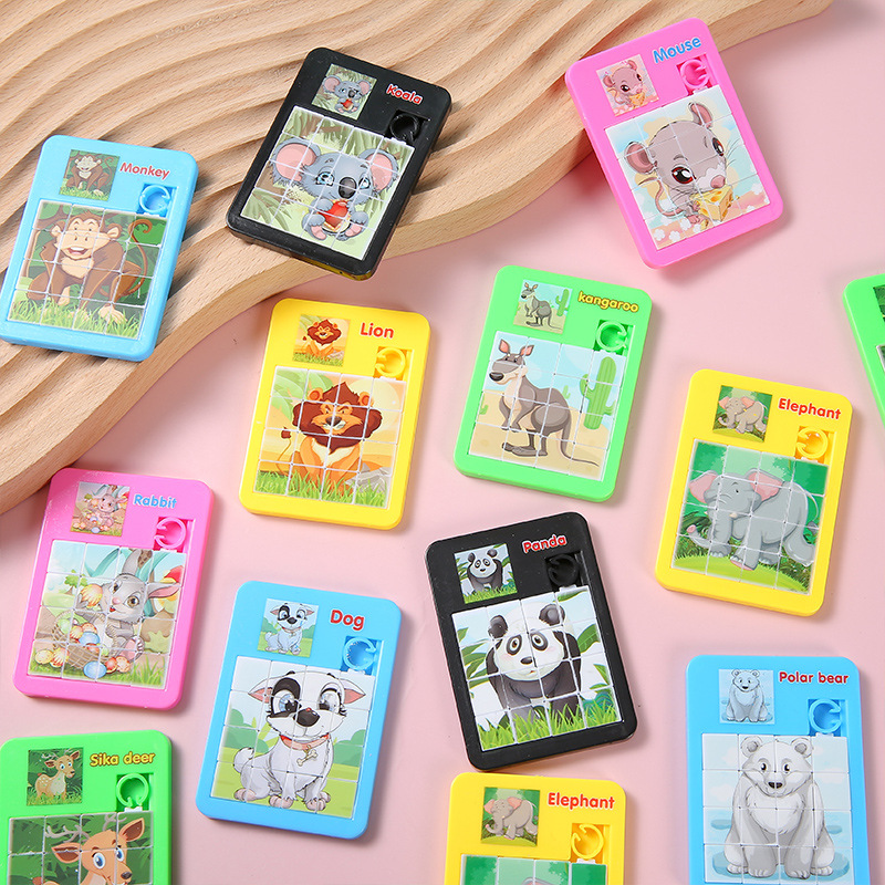 Animal Sliding Puzzle 3-6 Years Old Huarongdao Maze Educational Small Toys Kidsren School Kindergarten Gifts Wholesale