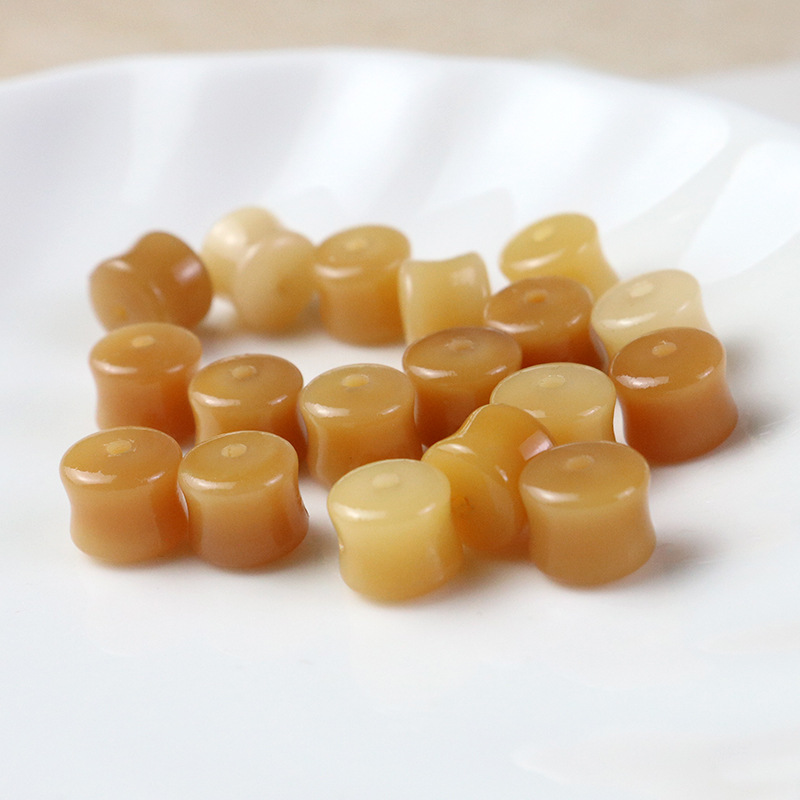 Retro Weathered Yellow Bamboo Root Loose Beads Natural Buddhist Beads Jewelry Bracelet Necklace Accessories Manufacturer
