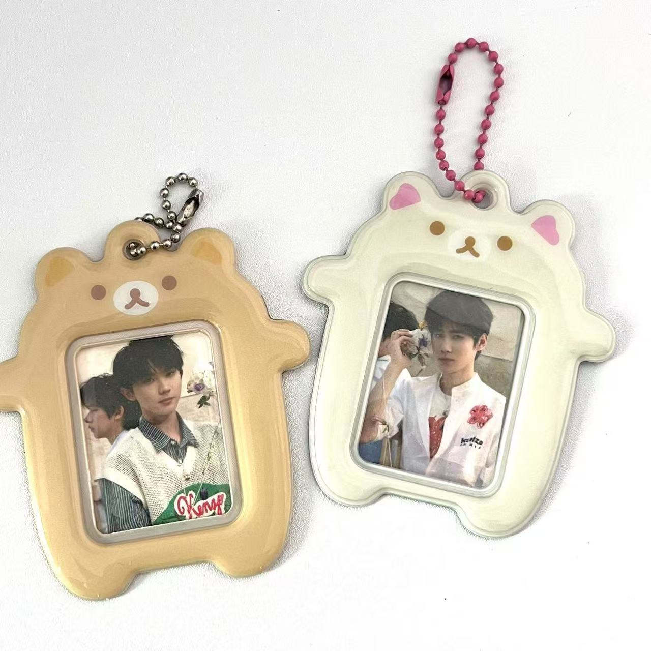 Комплект из 2-дюймовых пластиковых карт с медведем Као Мацун, блокнот для записей, украшение, подвеска для фото