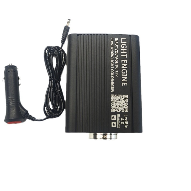 Fiber optic star light APP car star top modification 16w flashing light source machine with turntable roof ceiling light